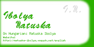 ibolya matuska business card